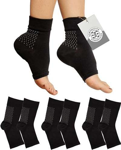 gigando 3 Paar Kompressionssocken gegen Gelenkschmerzen, Entlastung für Bänder, Sprunggelenk und Achillessehne, stützende Socken aus Baumwolle
