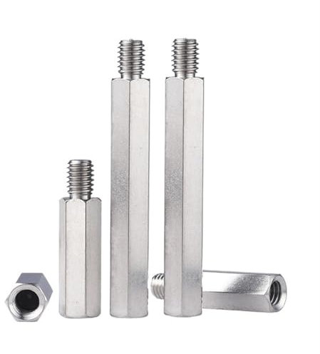 10 Stück Edelstahl-Abstandshalter mit Einzelkopf, Sechskant-Abstandshalter, Außen- auf Innengewinde, M4 x 5–100 mm, for Leiterplatten, Sechskantbefestigungen, Hardware-Zubehör(M4*100+6(5pcs))