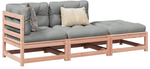 Faroom Gartenlounge Outdoor aus Douglasie Lounge Gartenmöbel Set Garten-Lounge Set Palettenmöbel Palettensofa Garten Loungemöbel Set mit bequemen Kissen 3-TLG-Type-4