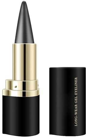MLqkpwy Schwarzer Gel Eyeliner Stift,wasserfester Flüssiger Eyeliner, Eyeliner Wasserfest, Matte Kajalstift Schwarz, Schnell Trocknender Creme Eyeliner, Glatte Textur Lidstrich Stift