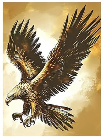 DCIDBEI Diamant Painting Bilder Adler 30x40 cm Diamond Painting Erwachsene Adler Malen nach Zahlen Tiere Anfänger Diamant Malerei Bilder zum Sticken Kreuzstich Perlen Bilder Freiheit Mutig