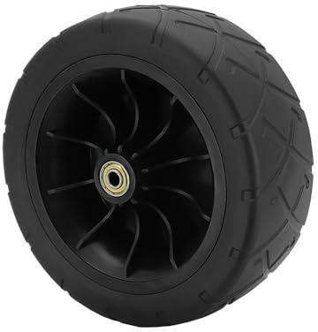Pneus pour Chariot de Plage en Caoutchouc, Roues de Rechange Diable Porteur de 200 Kg, 195 X 70 mm, Essieu de Roue 8 mm
