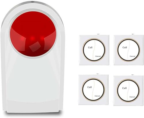 Pulsante di allarme antipanico, sistema di allarme SOS forte con sirena stroboscopica per casa, hotel, negozio, allarme efficace sirena per negozi di gioielli