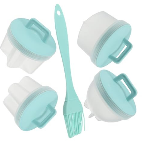Ciieeo 4pezzi Stampi Per Uova Antiaderenti Contenitori Per Uova in Plastica Portauovo Sode Camicia Utensile Da Cucina Per Colazione