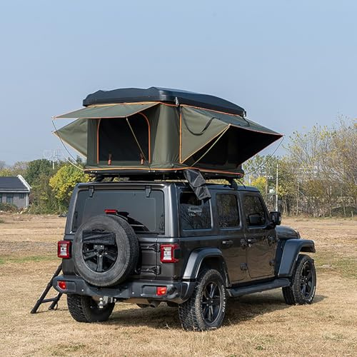 Hartschalen-Dachzelt mit hydraulischer Unterstützung, 360° Skyview Fenster für verbesserte Belüftung, ideal für SUV, LKW, Jeep, Transporter und Anhänger