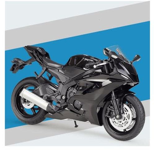 Motorrad Modell 1:12 Für YZF-R6 YZFR6 2020 Motorrad-Simulationsmodell Aus Aluminium(Schwarz)