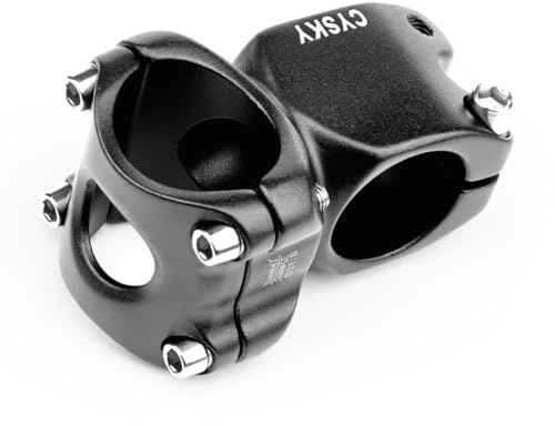 CYSKY Potencia MTB 31.8 35mm 7 Grados Potencia de Bici Ultraligera para Manillar de 31,8mm, Potencia Corta para Bicicleta de Montaña, Bici de Carretera, MTB, Downhill, Gravel Bike, Ebike