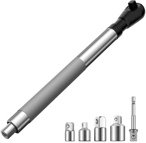 Clé d'extension angulaire pour perceuse électrique à cliquet avec 4 prises et adaptateur flexible Entretien industriel