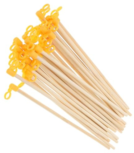 Angoily Poignées de Lanterne en Bois 30 Pièces Bâtons de Lanterne Portables 27 CM en Bambou Naturel Accessoires Légers Adaptés aux Fêtes Évenements Extérieurs et Activités pour Garçon et