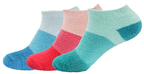 BambooMN dam super aloe infused fuzzy nylonstrumpor, Asst A, 34-40