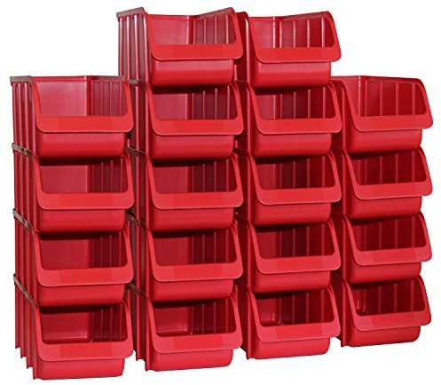 18x Sichtbox PP Größe 3/L rot PRO NEU 18er Set Sichtboxen Werkstatt-Lagerboxen