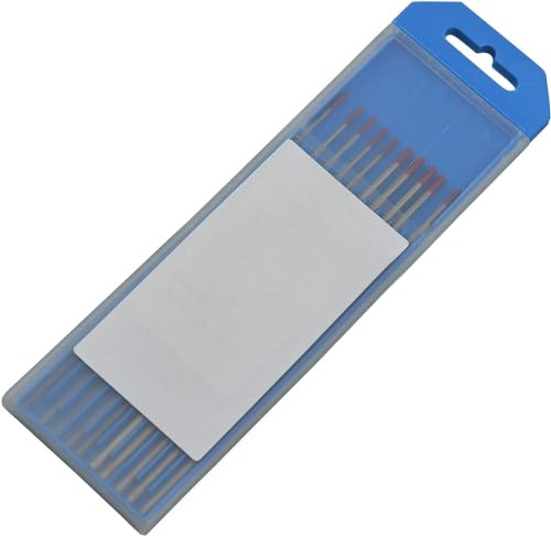 RIVERWELD TIG Welding Tungsten Electrode 2% Thoriated WT20 Red Tips 1.6mm x 150mm Pack of 10