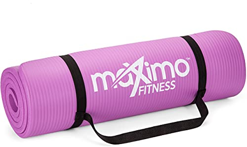 Maximo träningsmatta, multifunktionell yogamatta 183 cm x 60 cm extra tjock, idealisk för pilates, situps, plankor, stretching, push-up-träning, hemmagym