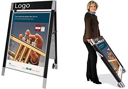 kerkmann Plakatständer Elegance, DIN A1, alusilber schwarz
