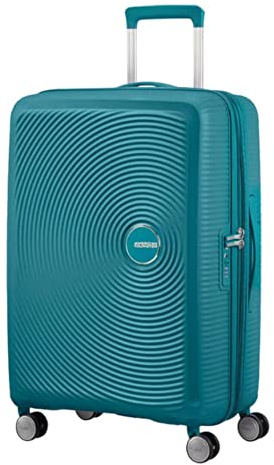 American Tourister Soundbox - Spinner M Expanderbar Resväska, 67 cm, 71.5/81 L, Grön (Jade Green)
