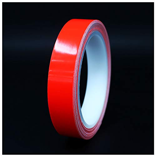 Finest Folia 10 Meter (0,79€/Meter) Glanz Zierstreifen Auto Motorrad Boot Modellbau Silber Chrom Dekorstreifen Seitenstreifen (Neon Rot, 10mm Breite)