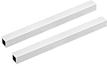 sourcing map 2 Stück Alu Vierkantrohr 15x15mm Alu Rechteckrohr Aluminium Profil Rohre 2mm Wandstärke Alurohr Quadratrohr Aluminium Gerade Rohr 200mm Länge 6063 Aluminiumrohre Aluprofil Rohr