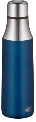 alfi CITY BOTTLE 500ml, mystic blue, Edelstahl-Trinkflasche ohne Plastik, robuste Thermoflasche auslaufsicher, hält 16 Stunden kalt, absolut dicht, Flasche für Kohlensäure, spülmaschinenfest, BPA-frei
