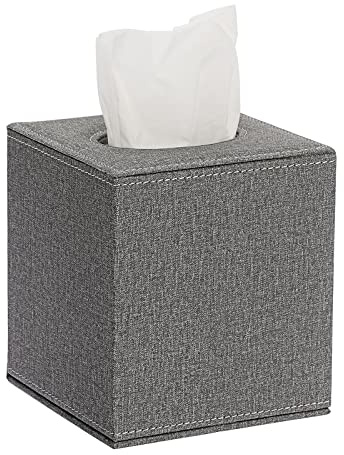 Sumnacon Square Linen Tissue Box,Magnetic Bottom Cover Tissue Box Holder