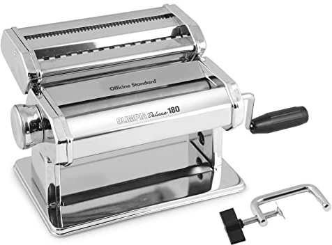 Officine Standard 8410600 Manuelle Nudelmaschine Deluxe, mit Quilt, 180 mm, Edelstahl