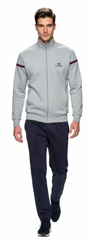 Il Granchio Tuta Uomo Completa Estiva in Felpa Di Cotone, Adatta Alle 4 Stagioni, 100% Cotone, Sportiva e Leggera (L, 1001 Grigio Melange)