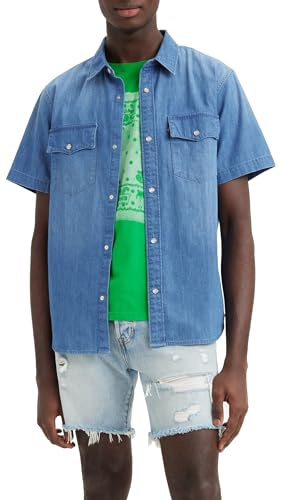 Levi's Herren Ss Relaxed Fit Western Hemd, Tombstone Stonewash, L