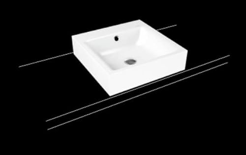 Kaldewei PURO Aufsatzwaschtisch 3156 460x460x120 mm, 900606013001, Ausführung: mit 1-er Hahnlochbohrung