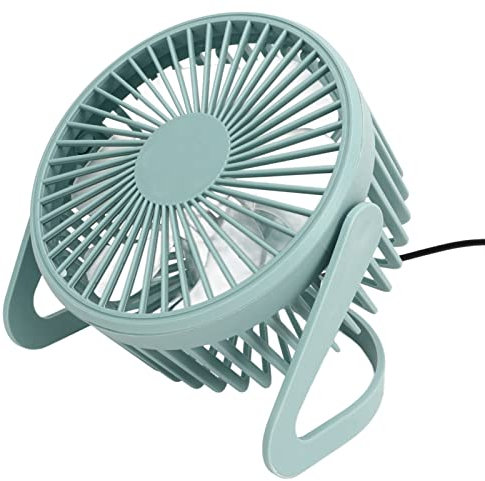 Fockety Mini Ventola di Raffreddamento da Tavolo, Piccola Ventola da Scrivania USB Silenziosa Resistenza alla Pressione Motore Senza Spazzole Albero Centrale in Rame per Esterni (Azzurro)