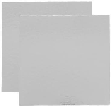 Be Your Packer 10 Supporti per Torte Quadrati 20x20 cm Argento 1 mm di Spessore | Sottotorta per Feste Matrimoni, Decorazioni per Torte e Dolci | Base per Torta Perfetta per Torte e Dolci Argento