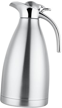 perfk Caraffa Termica per caffè in Acciaio Inossidabile, brocca per Acqua con Coperchio sigillato, brocca isolata sotto Vuoto Resistente alle Alte, 2 Litri