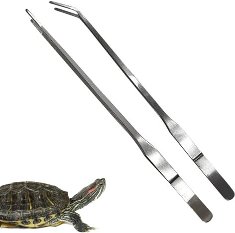 Mbiyhgta Aquarium-Pinzette – extra lange Edelstahl-Pinzette, gerade, gebogene Pinzette, multifunktionale Landschaftsbau-Werkzeuge, 27 cm gerade Pinzette, Reptilien-Futterpinzette für Aquarien,