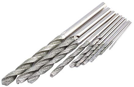 SET DI PUNTE Trapano PER Piastrelle DI Vetro PIETRA 10X ALTA DUREZZA METALLI AGATE GEMME Punta Trapano con Punta PER Piastrelle DI Vetro