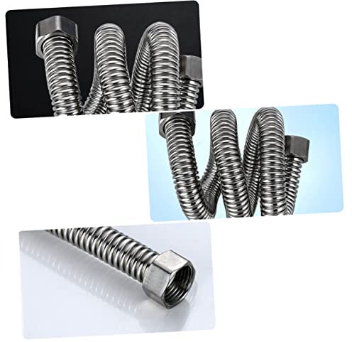 Hoement Edelstahlschlauch Für Warmwasserbereiter Flexibler Metallwellschlauch Zulaufschlauch Doppelseitiger Balgschlauch Für Haushalt Silber Vibrationsdämpfend Leicht Zu Biegen Und
