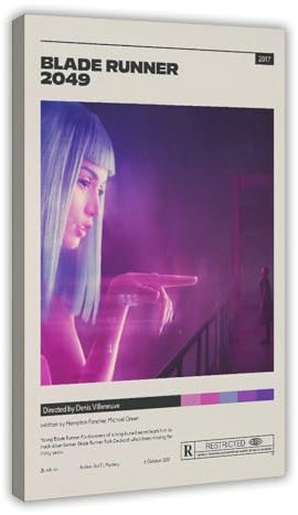 Blade Runner 2049 Poster, Filmposter, Kunst, Leinwand, Poster, Schlafzimmer, Dekoration, Landschaft, Büro, Raumdekoration, Geschenk, 60 x 90 cm