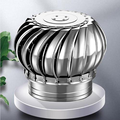 Comignolo Girevole In Acciaio Inox 304, Cappa Camino Rotante Estrattore Di Fumo, Cappello Eolico Per Camini Aspiratore Comignolo Girevole, Per Fabbriche Fattorie Laboratori Cucine Tetti(300mm/11.8in)