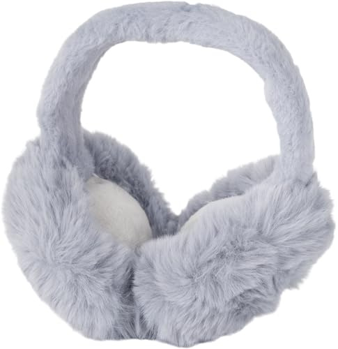 styleBREAKER Damen Ohrenwärmer Teddyfell Optik Flexibler Bügel | Ø 13 cm Ohrmuscheln, 29 cm langes Polyester-Band für guten Halt. Waschbarer Bezug. Bequemer Mützen-Ersatz gegen Winterkälte.