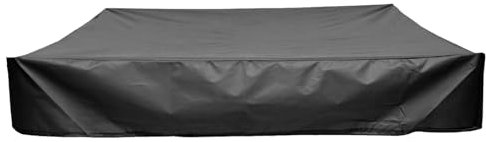 Quadratische Sandkasten- und Poolabdeckung, Oxford-Stoff, Schutz, wasserdicht, schwarz, staubdicht, sichere Passform (200 x 200 cm)