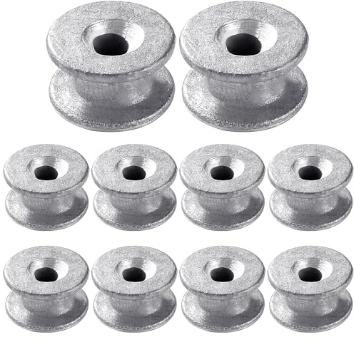 VooGenzek 10 Pièces Oeillets de Tête de Coupe-Herbe, Tête de Débroussailleuse Oeillet, Lot de œillets Universels pour Débroussailleuse, pour Tondeuse à Gazon ou Utilisation Agricole, Argent