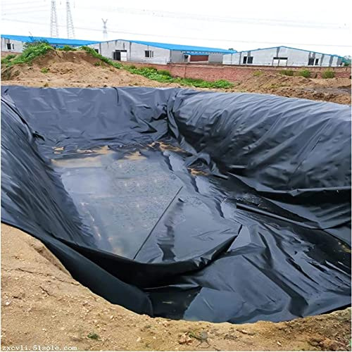Generisch Auslaufsichere HDPE-Teichfolie – Kältebeständige Membran für Fischteiche, Wasserfälle und Springbrunnen, leicht zu schneiden, langlebige 4 x 4 m große Wasserspielfolie.