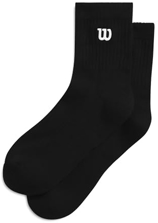 Wilson Quarter Top Calzini, Realizzati In Tessuto Resistente, Offrono Una Vestibilità Comoda, Con Caratteristiche Funzionali E Un Design Elegante, Colore: Nero, Taglia: L