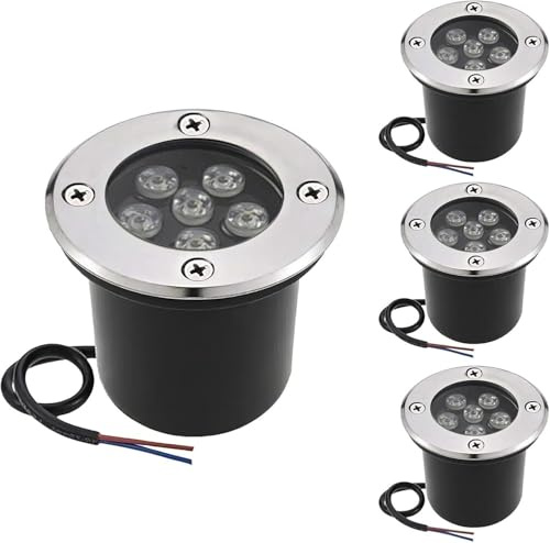 bettght 6W LED In Ground Lights,LED Underground Light, Pathway, Cool White, 600 Lumens, IP67 DC 12V Low Voltage Outdoor Landscape for Driveway, Deck, Step, Garden(Cool White)