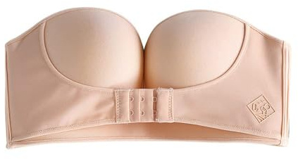 XFSRG Donna Reggiseno Senza Spalline Fibbia Anteriore Reggiseni Push Up Senza Ferretto Reggiseno Taglie Forti con Imbottita Elastico Fascia Bandeau Tube Top Multifunzione (36/80D)