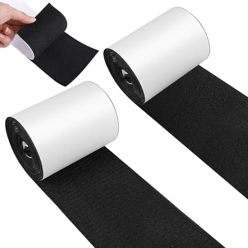 Två rullar 10 cm bred självhäftande kardborreband tre meter