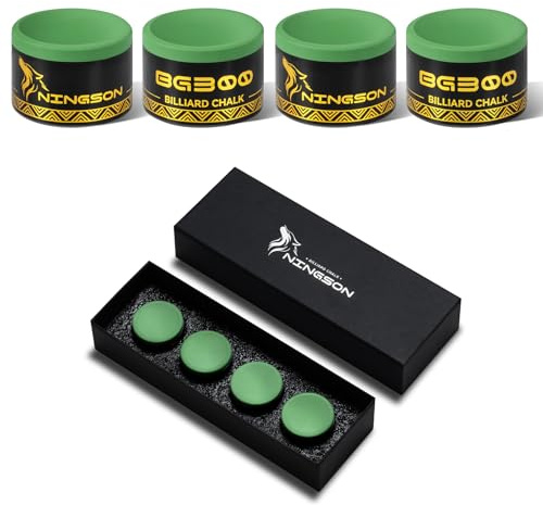 NINGSON Pool Cue Chalk, Nano Billiard Chalk Round Cue Chalk, Smooth Low Residue Pool Chalk, Reduce Miscue, Durable Long Lasting Chalk for Pool Table, Bars, Clubs & Home