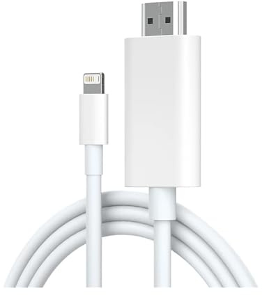 JJKSKV Cavo Adattatore Da Lightning A HDMI (da Dispositivo Mobile A TV Digitale) - Compatibile Con IPhone 7-14/SE/iPad Mini, For Trasmissione TV Digitale FHD