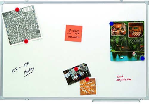 Franken SC2104 Schreibtafel, magnethaftend, Alurahmen mit Ablageleiste, 200 x 100 cm, schutzlackiert