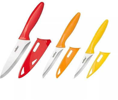 Zyliss 3 Piece Paring Knife Set with Sheath Covers