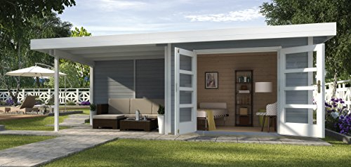 weka Designhaus 126 B Gr.2, grau, 28 mm, DT, Anbau 300 cm, ohne RW