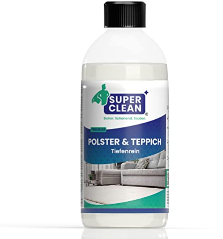SUPER CLEAN Teppich Tiefenrein Polsterreiniger Konzentrat für alle Arten von Polstern, Teppichböden, Autositzen, Sofa oder Couch Inhalt: 500 ml