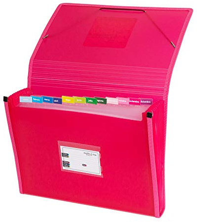 Grafoplás 02963054-carpeta mit Blasebalg, Foolscap, Rosa